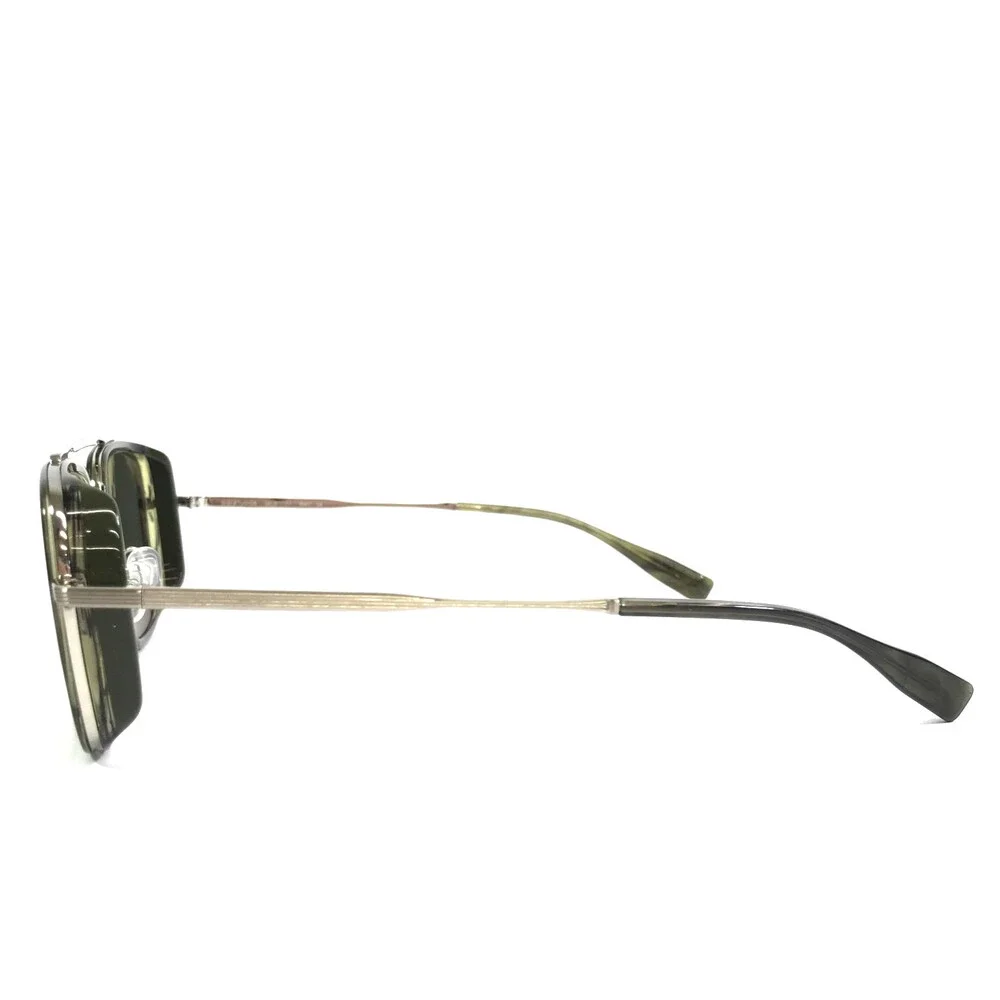 Gigi Studios Sunglasses SIFNOS 6854/7 Silver Green Aviator Frame w/ Green Lenses